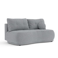 SCHLAFSOFA Cirrus Grau Plüschstoff - Schwarz/Grau, Holz/Holzwerkstoff (206/95/105cm) - Maison de Reve