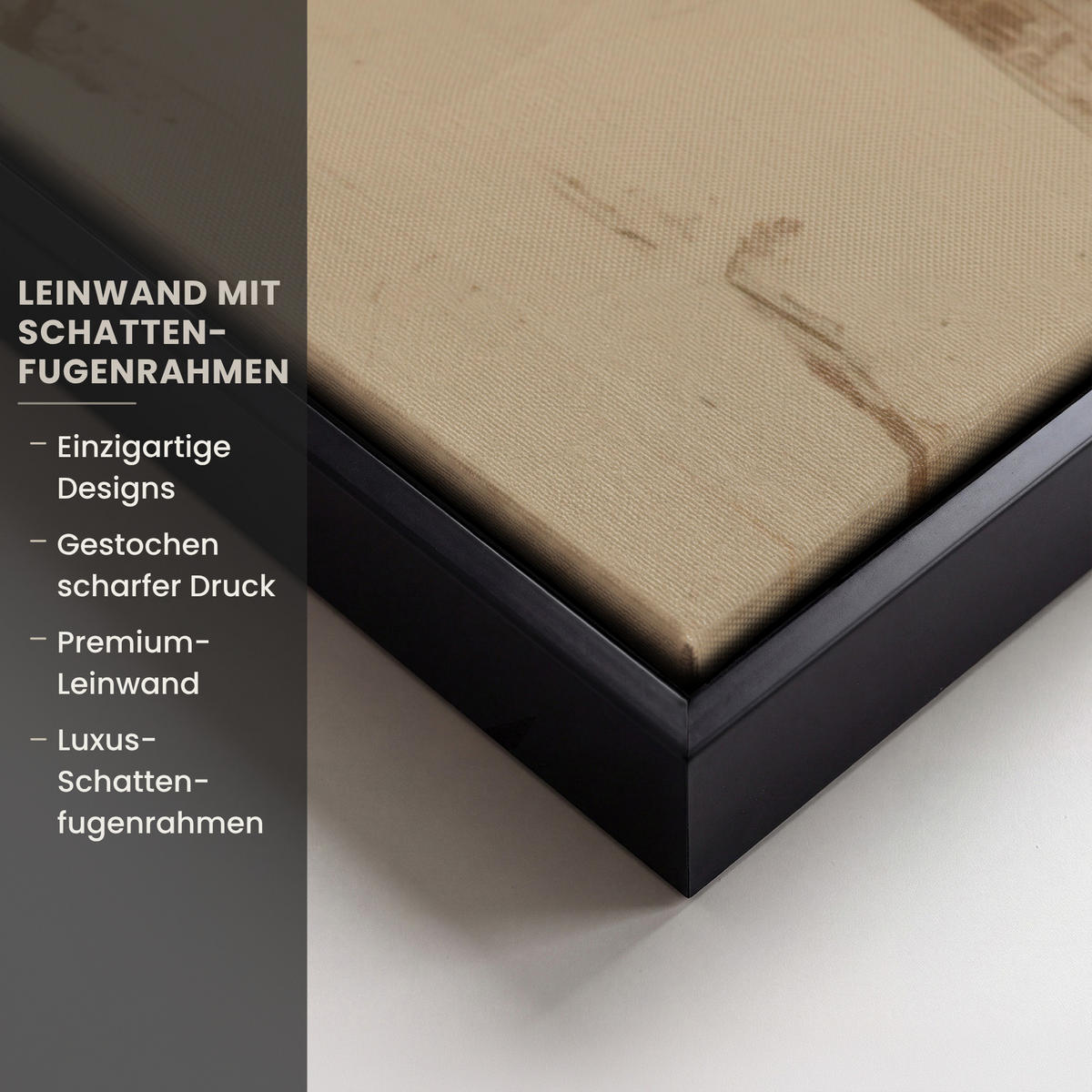 LEINWAND Bilder mit Rahmen - Frau - Gold - Abstrakt - Textur - 90x90 - Goldfarben, Textil (90/90cm) - MuchoWow