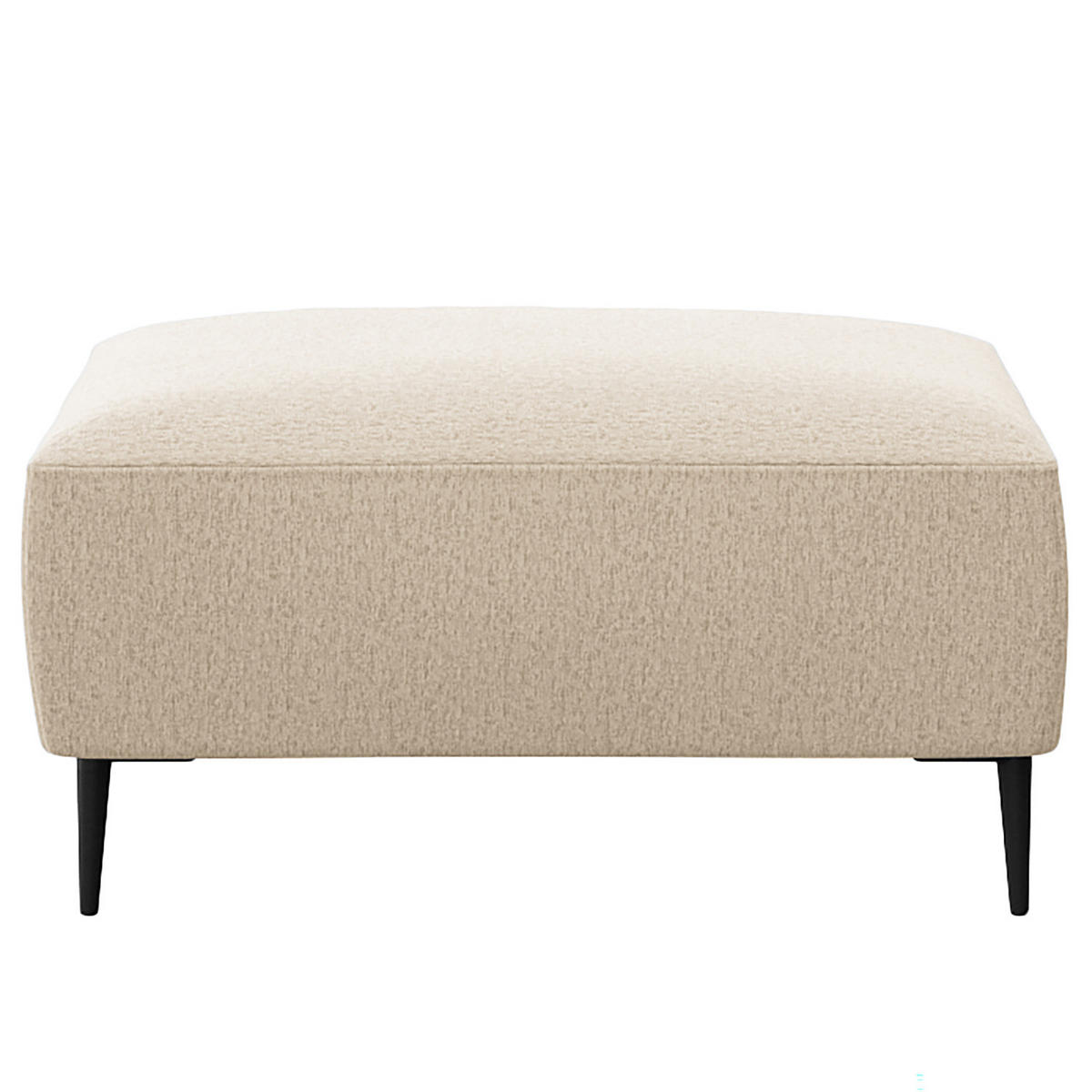 POLSTERHOCKER - Beige/Schwarz, Textil/Metall (90/45/60cm) - home24