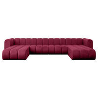 WOHNLANDSCHAFT modulares Sofa Joren-U2 - 410x177x70 cm Bordeauxrot - Bordeaux, Holzwerkstoff/Textil (410/70/177cm) - ALTDECOR