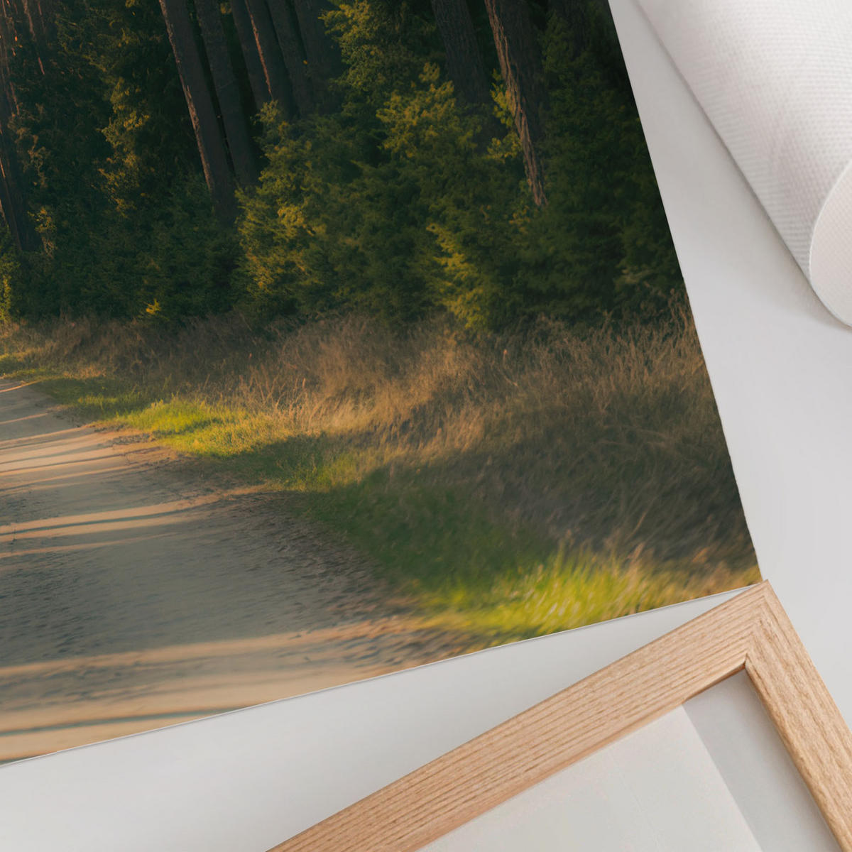 POSTER - 42x59 cm - Nevara - Waldweg - Grün, Textil (42/59/0.1cm) - TULUP