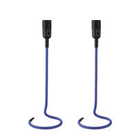 TISCHLEUCHTE CABLE Blau 2er Set - Blau, Metall (16/16/46.5cm)