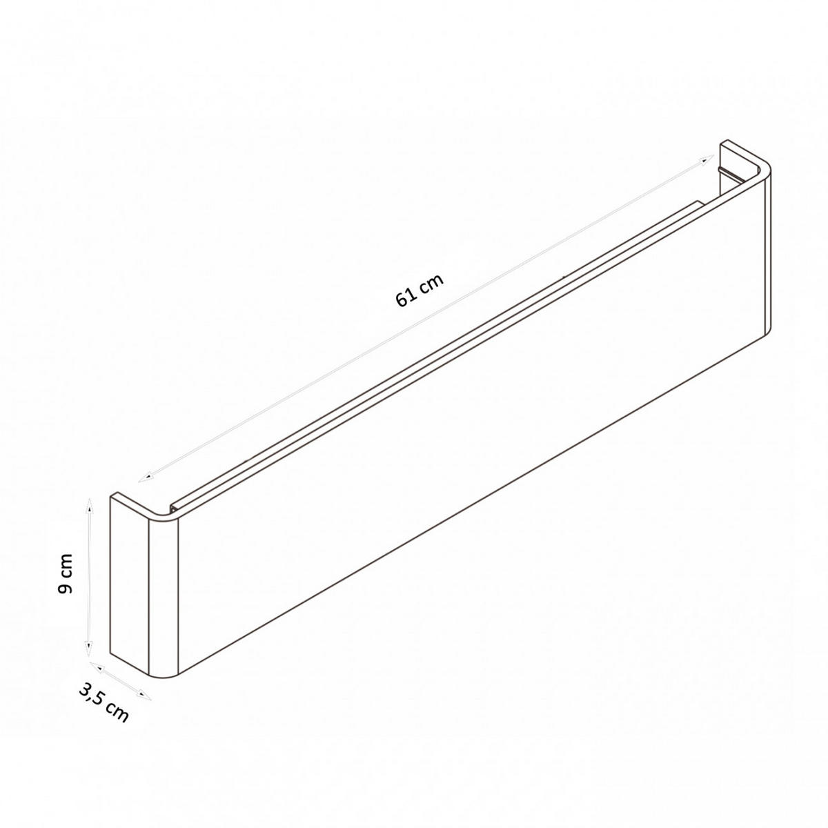 WANDLEUCHTE Oletta, Weiß, 61cm - Weiß, Metall (9/61/61cm) - KOSILUM