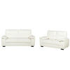 SOFA-SET 5-sitzer Kunstleder Beige Vogar - Beige, Kunststoff (195/90/74cm) - Beliani
