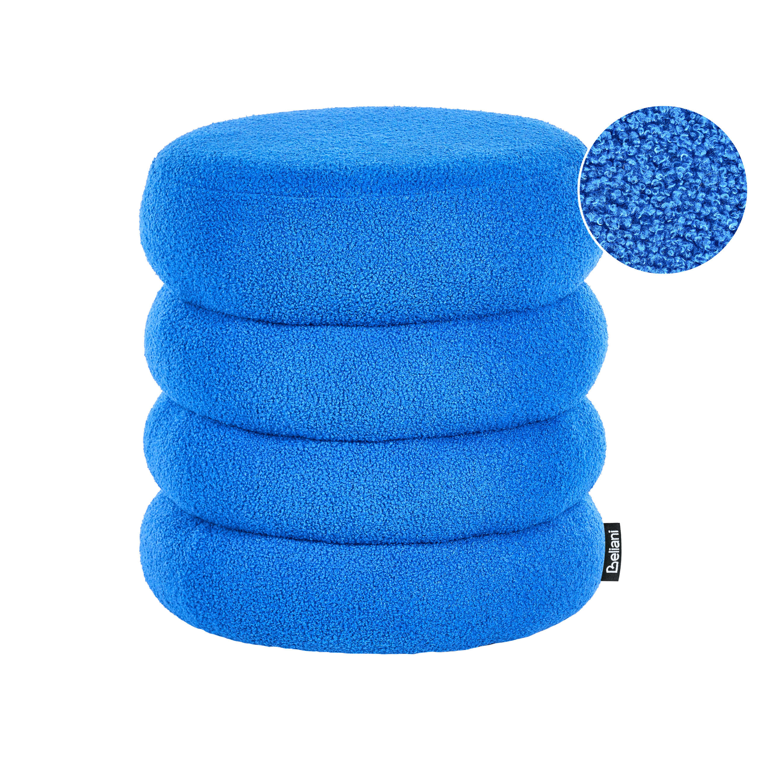 Beliani Pouf Blau 43x47x43 cm
