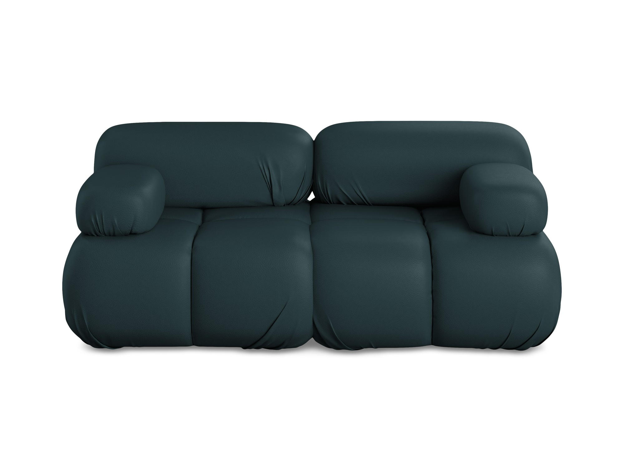 2-SITZER-SOFA Kunstleder Blau - Blau/Petrol, Leder/Kunststoff (190/70/96cm) - Makamii