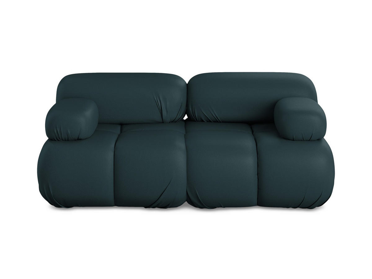 2-SITZER-SOFA Kunstleder Blau - Blau/Petrol, Leder/Kunststoff (190/70/96cm) - Makamii