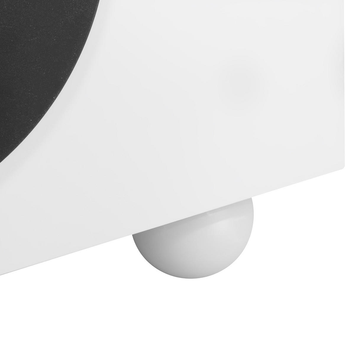 TV ormarić 180/40/41,5 cm bijeli s crnim detaljima od MDF-a i iverice s push-to-open vratima - bijela, drvni materijal (180/41.5/40cm) - OKWISH