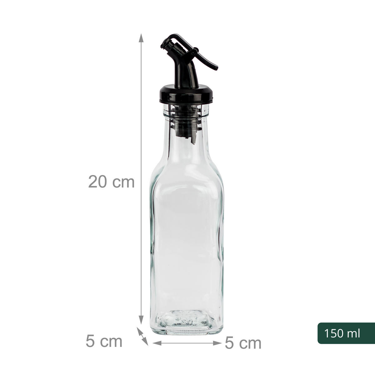 12 ks lahví oleje - průhledná, plast/přírodní materiály (5/20/5cm) - Relaxdays