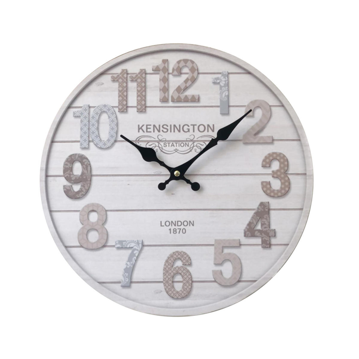 WANDUHR Weiß 4/34/34 cm - Weiß, Holzwerkstoff (4/34/34cm) - Mobili Rebecca