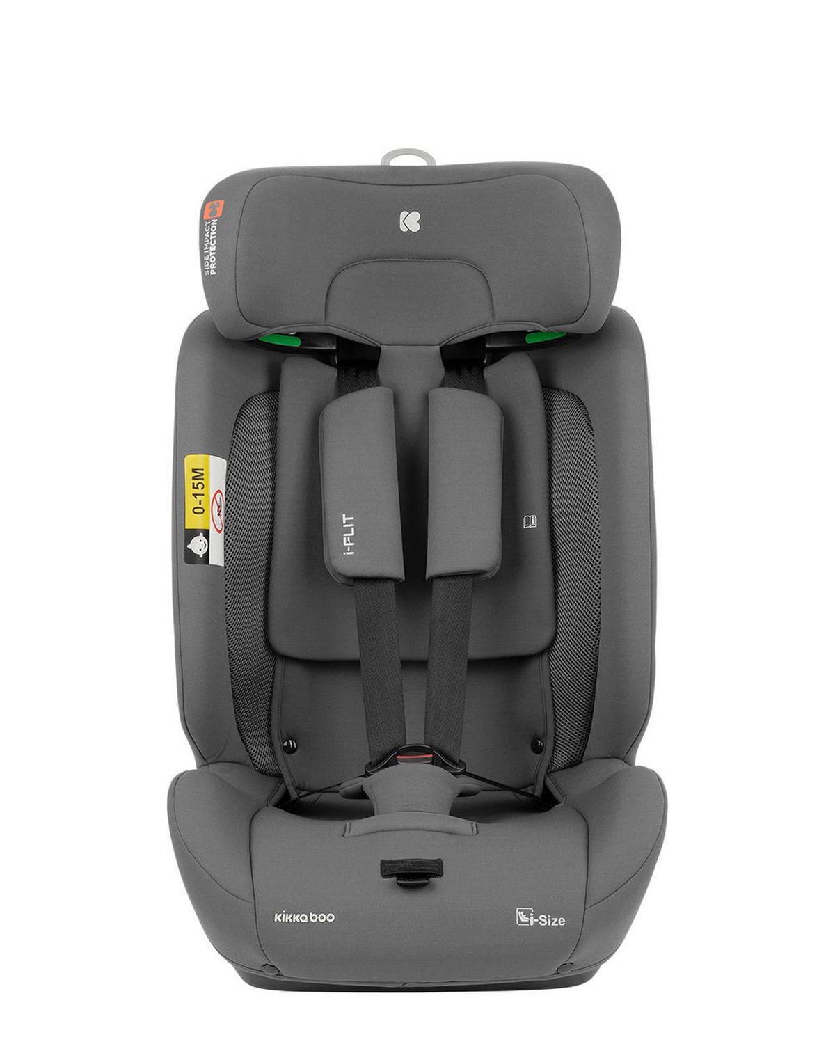 KINDERSITZ i-Flit i-Size grau (76-150cm) Isofix Kopfstütze verstellbar SPS - Grau, Kunststoff (44/62/45cm) - Kikka boo