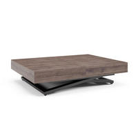 TISCH Anthrazit SIENNA Modern U-Förmige Beine Sherman Oak - Eichefarben/Schwarz, Holzwerkstoff (80/80/80cm) - Sepro Meble