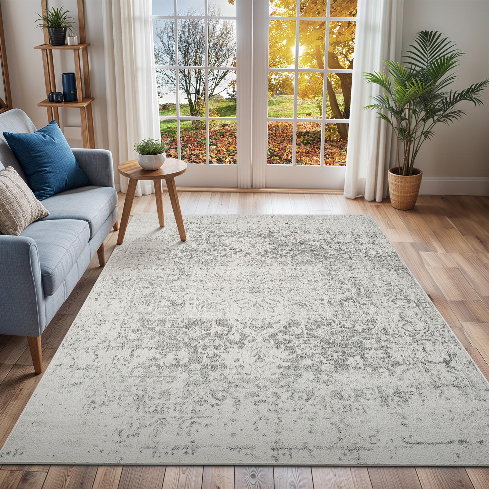 VINTAGE-TEPPICH 120x170 cm Grau - Grau, Naturmaterialien/Textil (120/170cm) - LIVABLISS