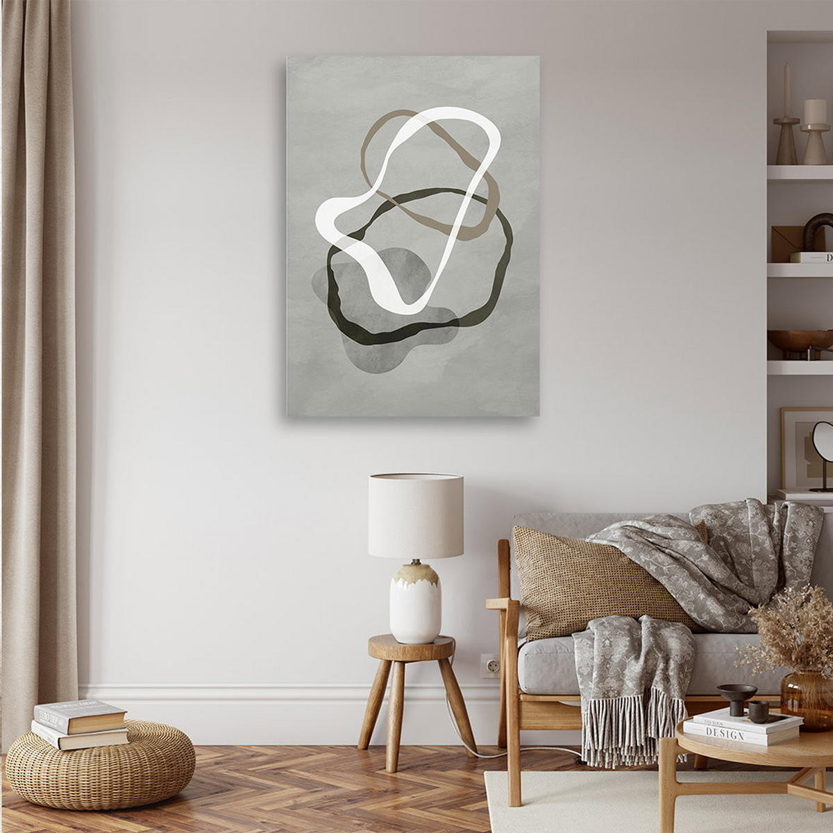 KUNSTDRUCK Grau 70/100 cm - Grau, Textil (70/100cm) - KUNSTLOFT