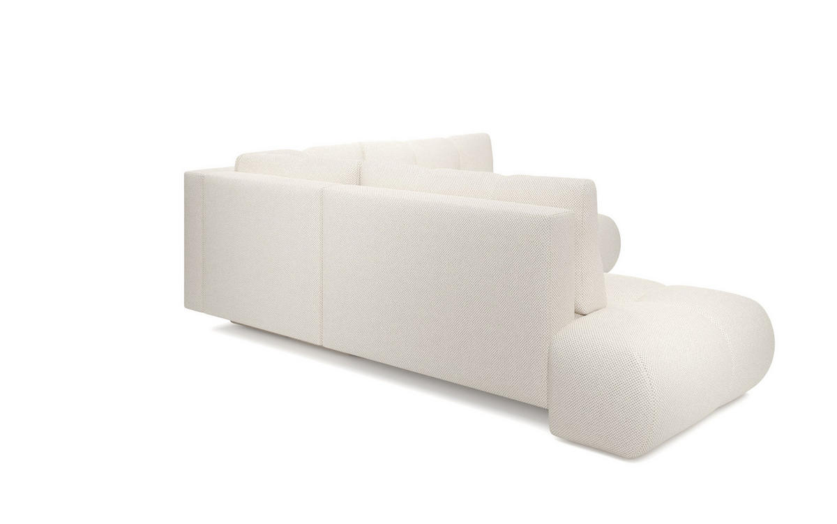 ECKSOFA DUCA II L-S Beige Jersey mit Schlaffunktion - Beige, Holz (266.5/266.5cm) - MASSENO