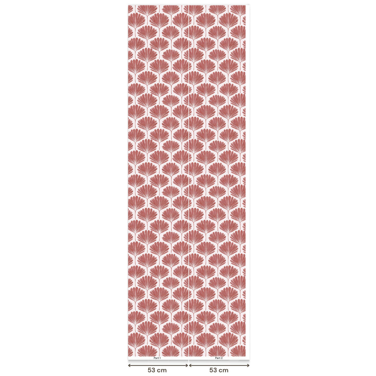 TAPETE - Fächer - Motiv - Terra - 100x280 cm - Rotbraun, Papier (100/280cm) - OnlyWow