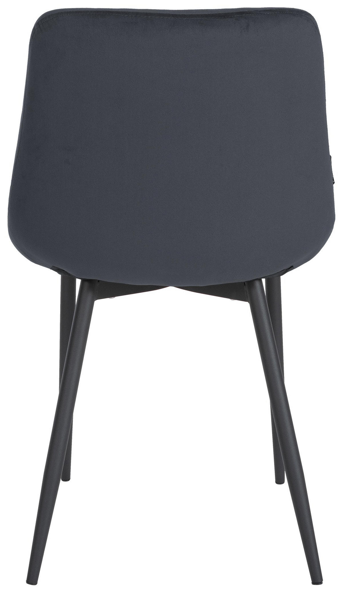 STUHL Samt schwarz - Schwarz, Textil/Metall (51/80/60cm) - CLP