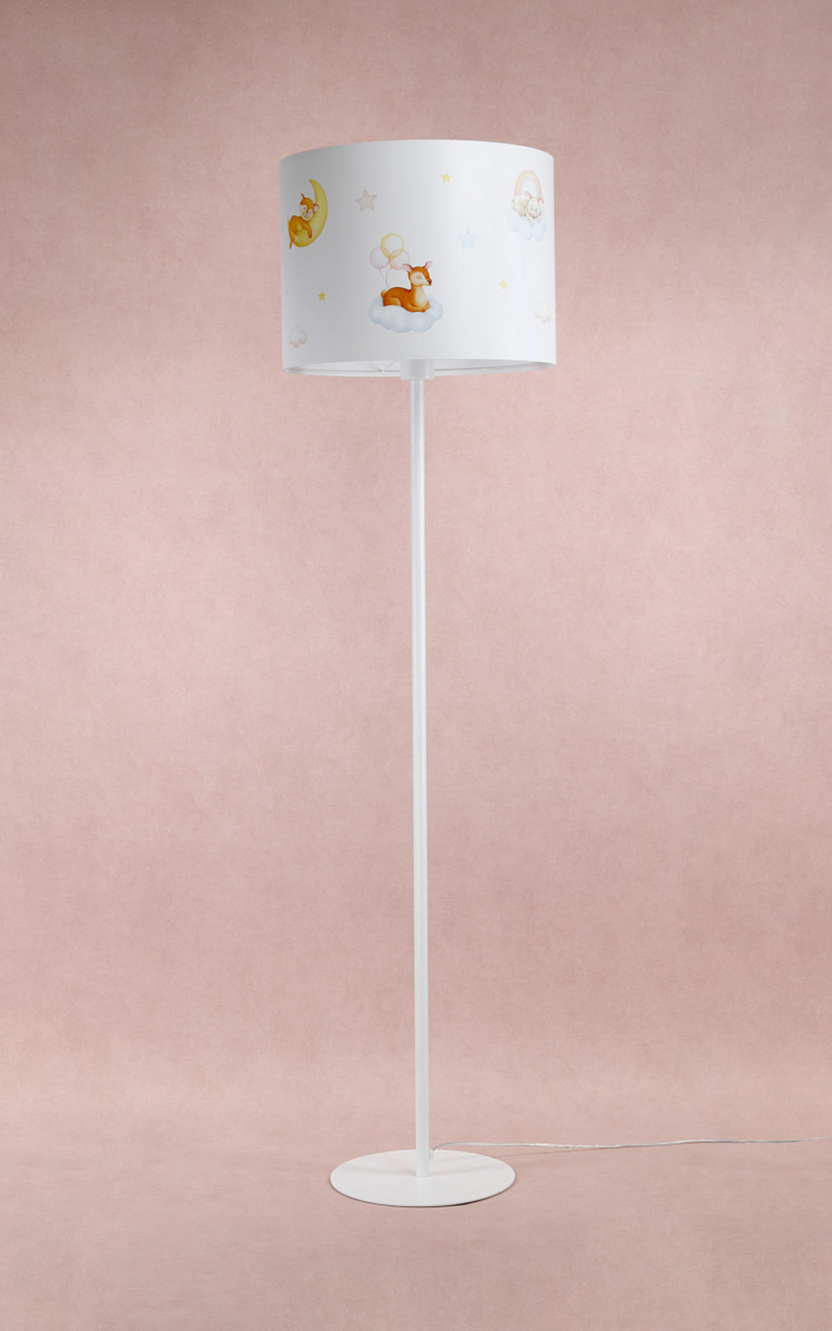 STEHLAMPE Bunt 40/30 cm - Multicolor/Weiß, Kunststoff (30/3.8/30cm) - ONZENO