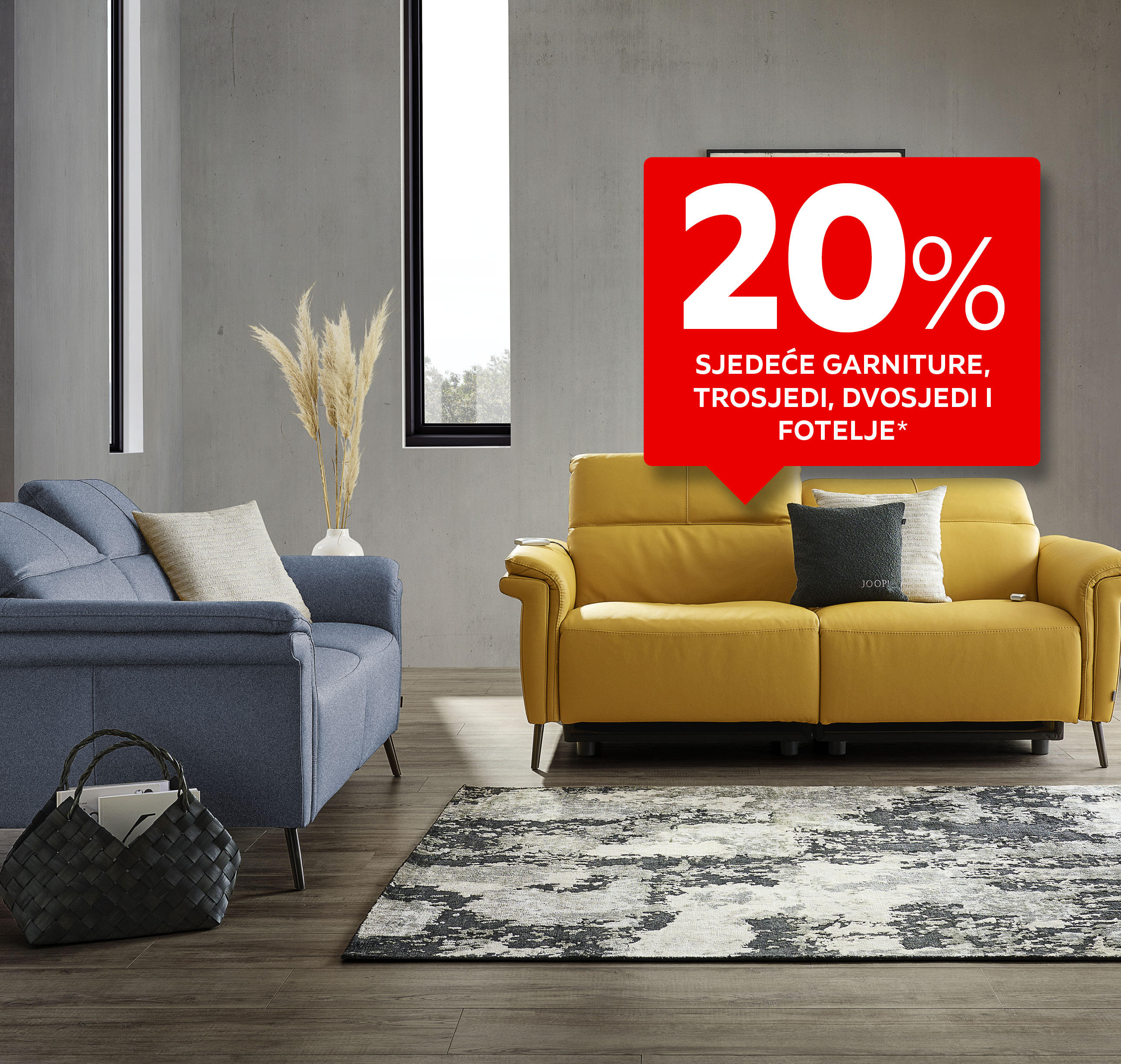 20% sjedeće garniture, trosjedi, dvosjedi i fotelje*