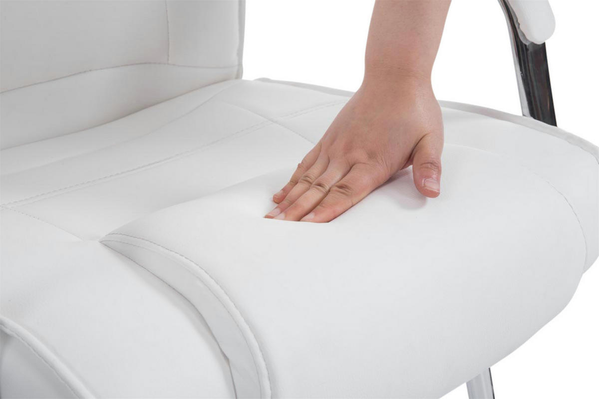 SCHWINGSTUHL 2er Set Lederlook weiß - Weiß, Textil/Metall (60/104/67cm) - CLP