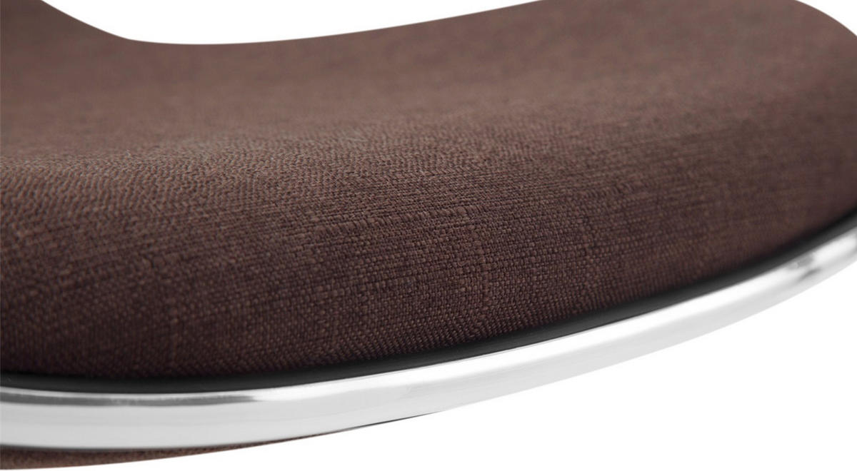 BARHOCKER Stoff braun - Schwarz/Braun, Textil/Metall (45/71/45cm) - CLP