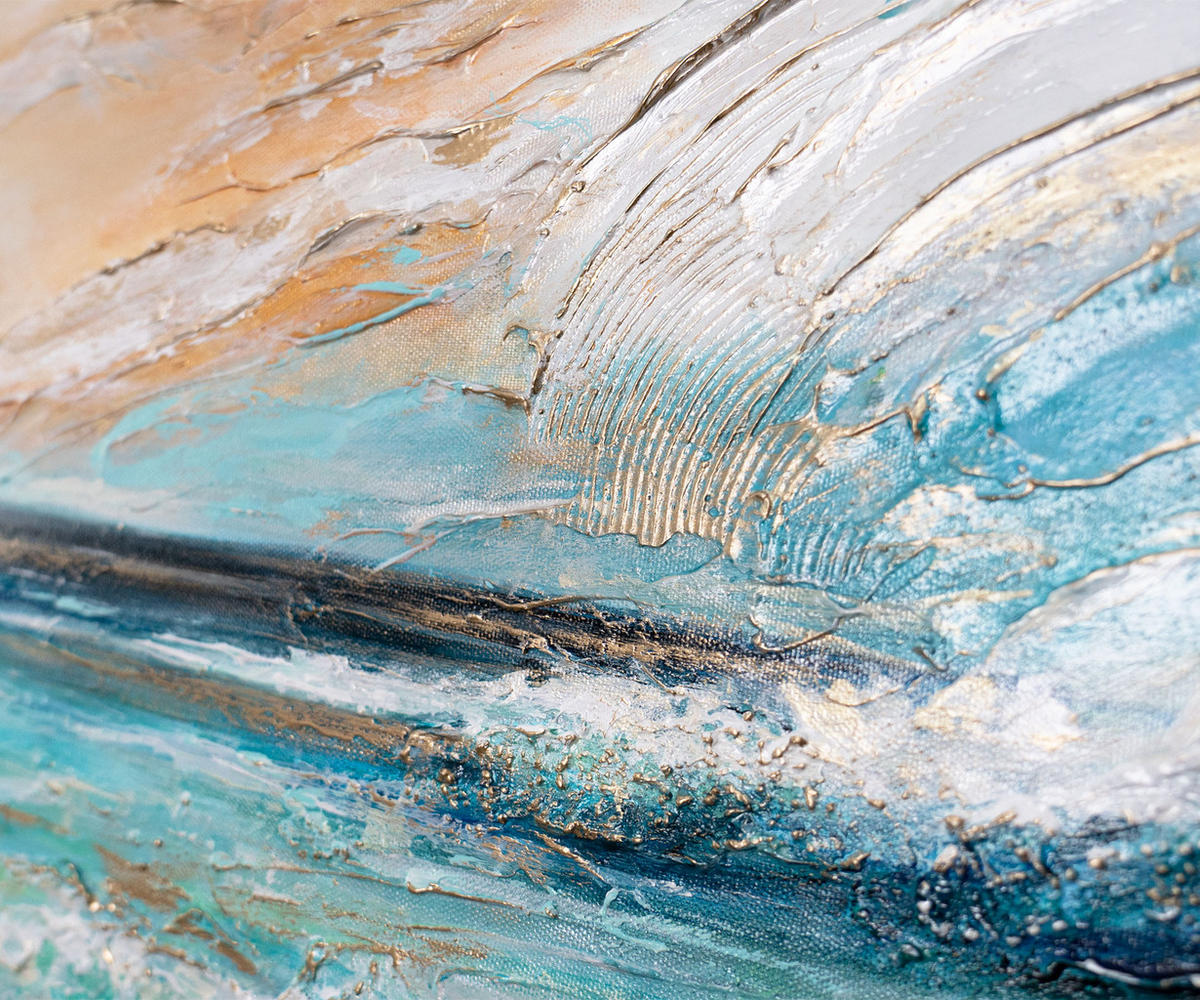 GEMÄLDE Sonnenglanz auf Keilrahmen 115x50 cm - Multicolor, Holz (115/50cm) - YS-art gallery