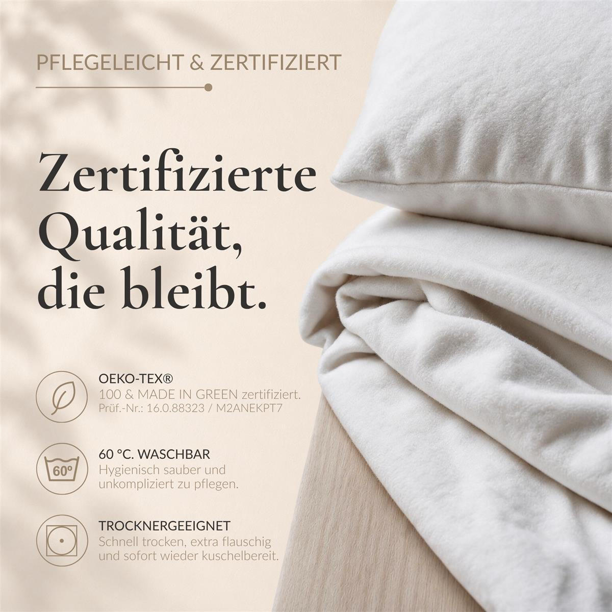 BIBER-KISSENBEZÜGE 40x80 2er Set - Made in Germany! Kuschelig warmer Flanell Kissenbezug aus 100% Baumwolle - Weiß - Weiß, Textil (80/40cm) - Carpe Sonno
