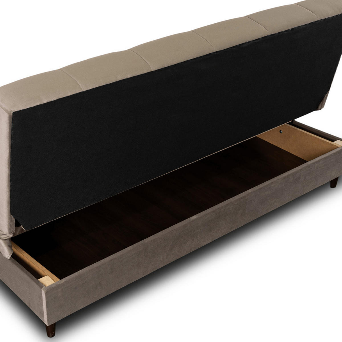 SOFA LIMA ausziehbar mit Schlaffunktion Beige - Braun, Holz/Textil (186/95/84cm) - makarowski meble