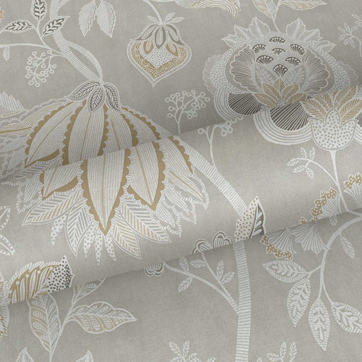 TAPETE Blumen 53 cm x 10 m - Beige, Papier (53/1000cm) - Sanders & Sanders