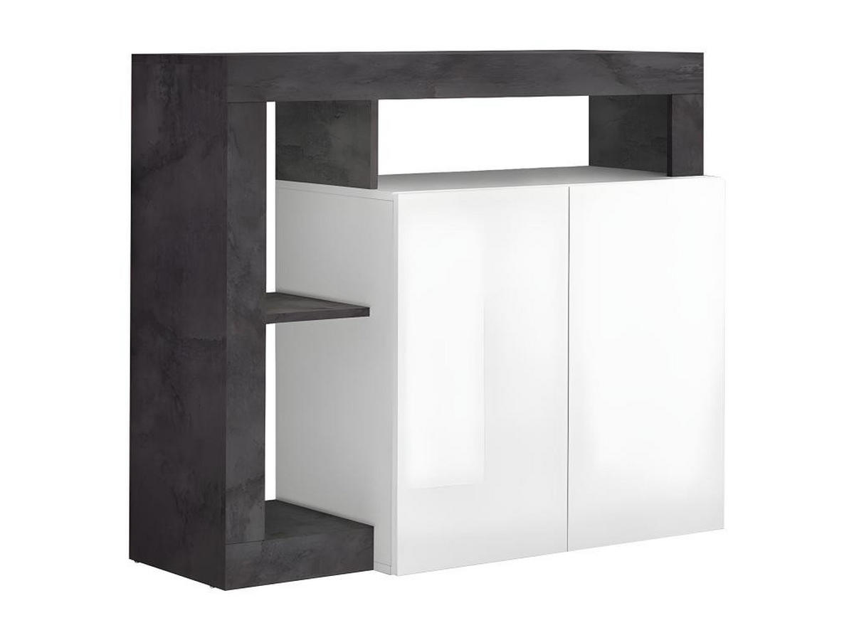SIDEBOARD 2 Türen Frankfurt - L108 cm - Grau, Holz (42/93/108cm) - Vente-Unique