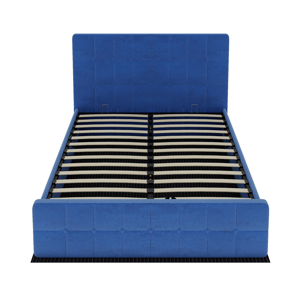 STAURAUMBETT 140/200 cm DE-35401 mit Staufach Blau - Blau, Metall (140/200cm) - ComfortXL