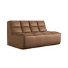 2-SITZER-SOFA Kunstleder Braun - Lila/Schwarz, Leder/Kunststoff (160/75/93cm) - Makamii