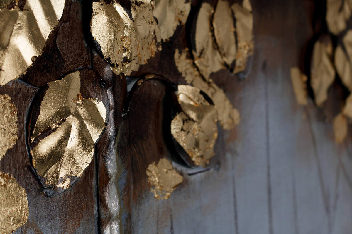 METALLBILD Weiß 100/70 cm - Weiß, Metall (4.2/70cm) - KUNSTLOFT