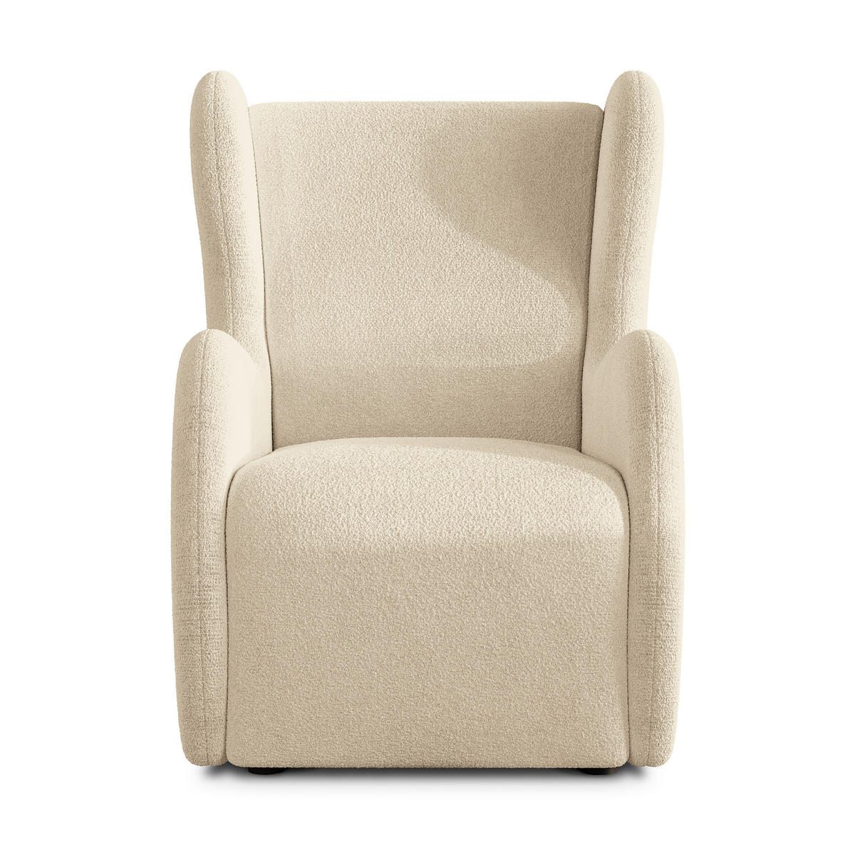MASSENO Relaxační Křeslo MASTI, Látka s přezkami Krémová - krémová, kompozitní dřevo (74/100/86cm) - MASSENO