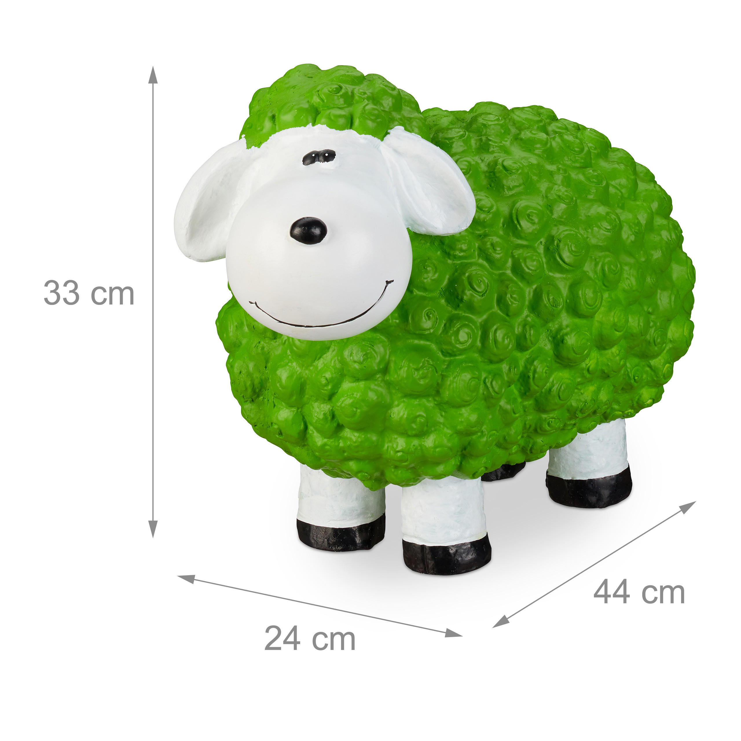 Thumbnail - Relaxdays Gartenfigur, Mehrfarbig, Keramik, 24x33x44 cm, Dekoration, Skulpturen & Dekoobjekte, Dekotiere