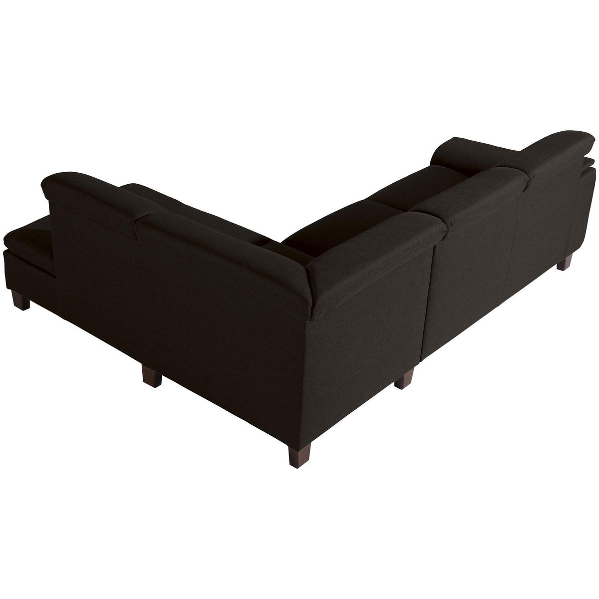 ECKSOFA mit Ottomane rechts Kaylil Flachgewebe schoko - Mokka, Kunststoff (187/247cm) - 58aufmkessel