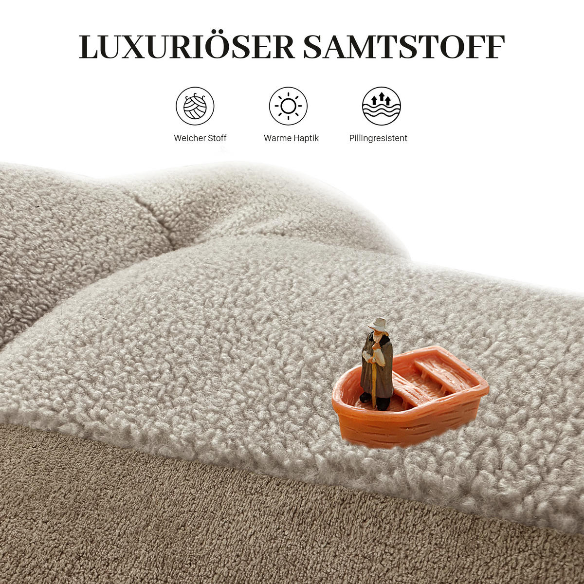 KISSEN Tetrapod Mehrere Funktionen - Hellbraun, Textil (24/70cm) - Vercart