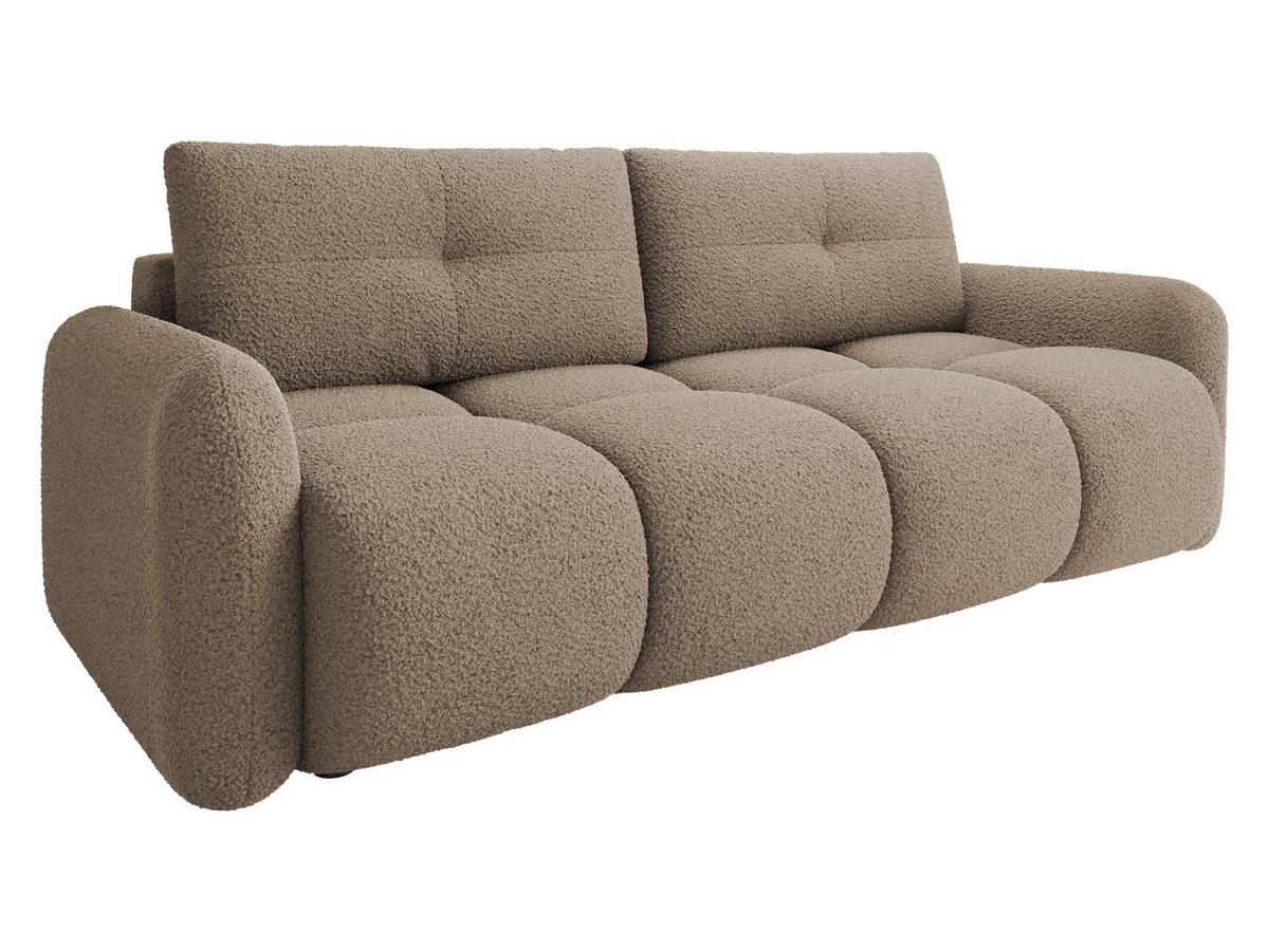 SCHLAFSOFA Sandy - Hellbraun/Schwarz, Holz/Kunststoff (232/94/121cm) - MIRJAN24