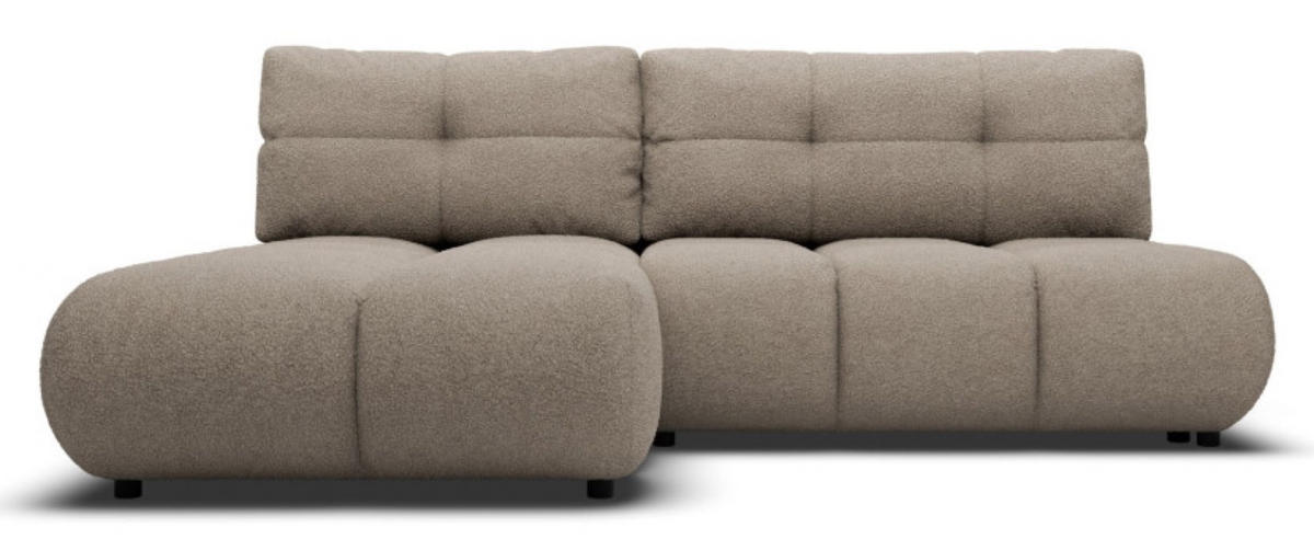 ECKSOFA Dunkelbeige MILA Ausziehbar Links Ohne Armlehnen - Beige, Textil (230/177cm) - Sepro Meble