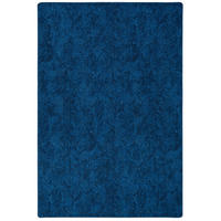 KONTURENSCHNITT HOCHFLOR LANGFLOR TEPPICH FRIEDA - Blau, Textil (100/100cm) - Snapstyle