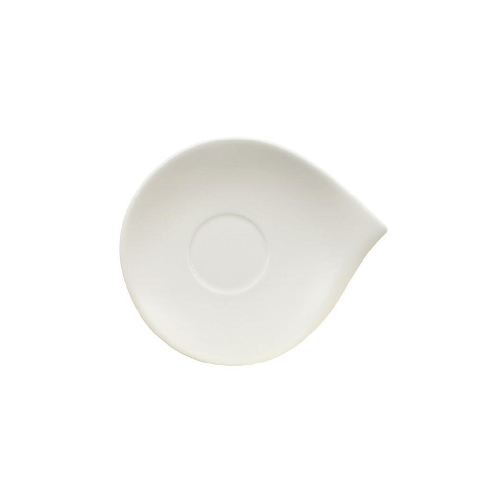 KAFFEEUNTERTASSE Flow weiß 18 x 15 cm - Weiß, Keramik (1cm) - Villeroy & Boch