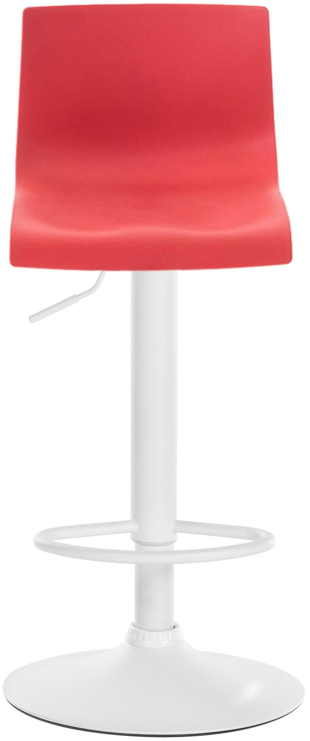 BARHOCKER Kunststoff rot - Rot/Weiß, Kunststoff/Metall (39/84/36cm) - CLP