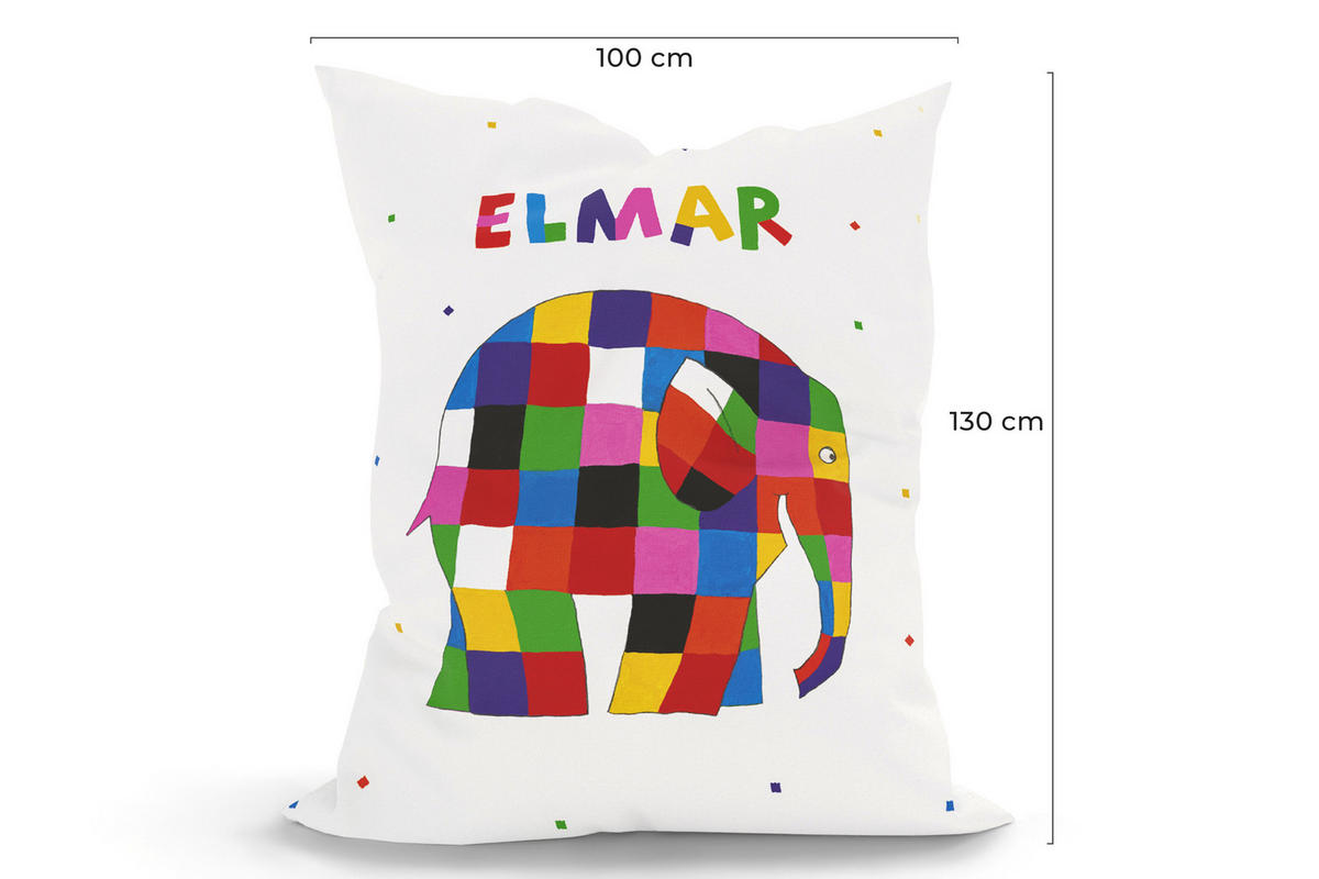 KINDER-SITZSACK - Elmar - Multicolor/Weiß, Textil (100/25/135cm) - Green Bean