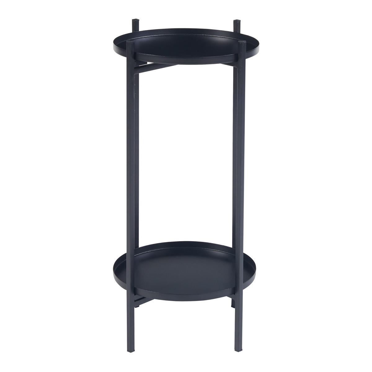 PFLANZENREGAL Tuusula - Schwarz, Metall (25/25/54cm) - [en.casa]