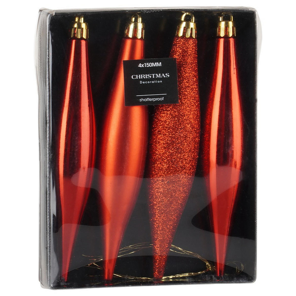 CHRISTBAUMKUGELN-SET bruchsicher 40-teilig Gold-Rot - Multicolor, Kunststoff (10/10/10cm) - Home Styling Collection