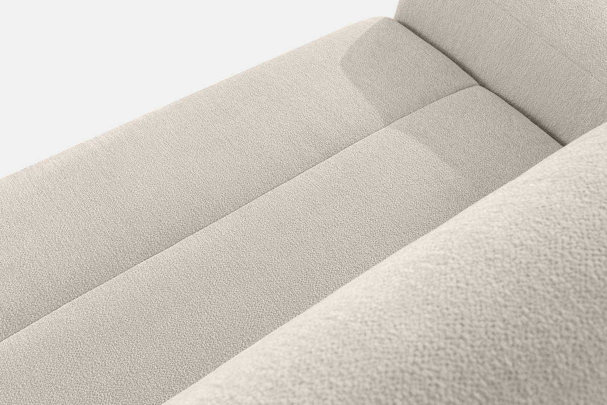 ECKSOFA RECHTS BLUME, Ecru - Ecru, Holz/Holzwerkstoff (271/164cm) - KONSIMO®