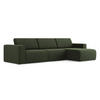 ECKSOFA Links Strukturstoff Stoff Grün - Blau/Schwarz, Kunststoff/Textil (314/167cm) - Makamii