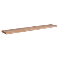 WANDREGAL Akazienholz Baumkante Rustikal, Beige 160x26x4 cm - Beige, Holz (160/4/26cm) - KADIMA DESIGN