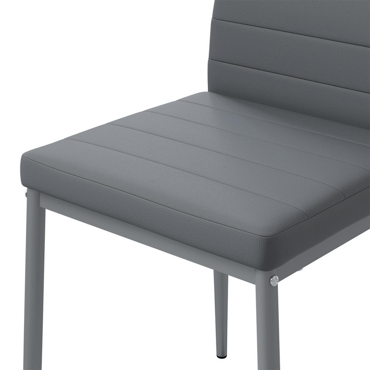 ESSZIMMERSTUHL Grand Grau 42.5 x 48 cm 4er Set - Grau, Kunststoff (42.5/96/48cm) - Vicco