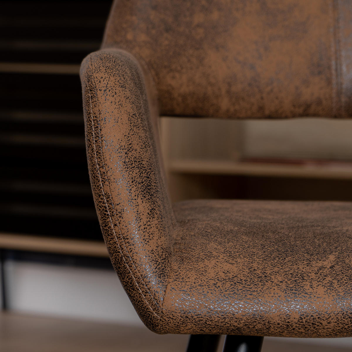 ARMLEHNSTUHL Vintage Braun - Braun, Textil (46/81/45cm) - Meubles Cosy